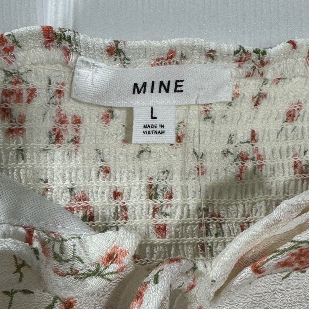 Blu Pepper Floral Milkmaid Crop Top Tie Front Cottagecore L - Picture 6 of 9